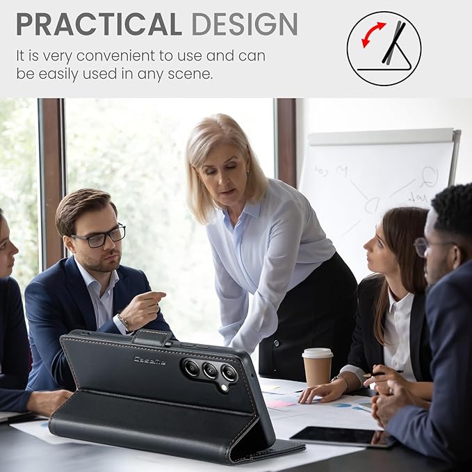 for Samsung Galaxy A05s Case, Premium PU Leather Wallet Case Flip Cover with [RFID Blocking][Card Holder][Stand Function] Shockproof Protective for Samsung Galaxy A05s, Black