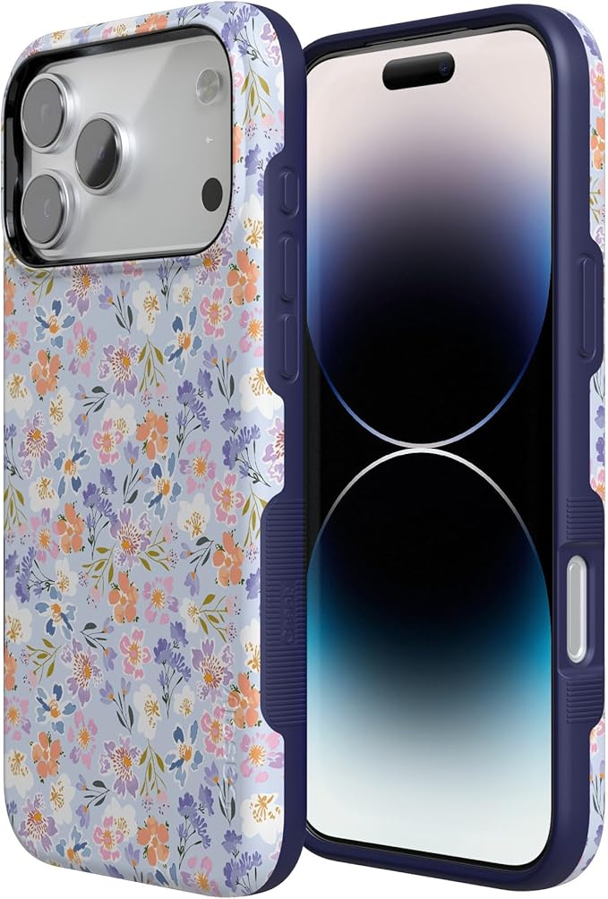 Casely iPhone 17 Pro Case | Poppy Meadows | Pastel Floral | Compatible with MagSafe | Bold Protective Design