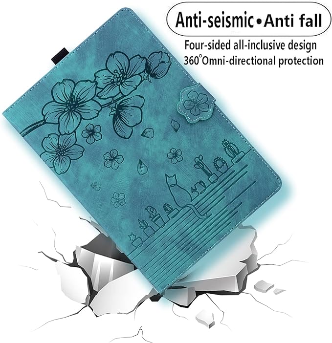 Case for Lenovo Tab M9 9.0 inch 2023 / Nook 9" Lenovo Tablet (2024), PU Leather Magnectic Cover Folio Stand Shell with Pencil Holder for tb310fu case-Green