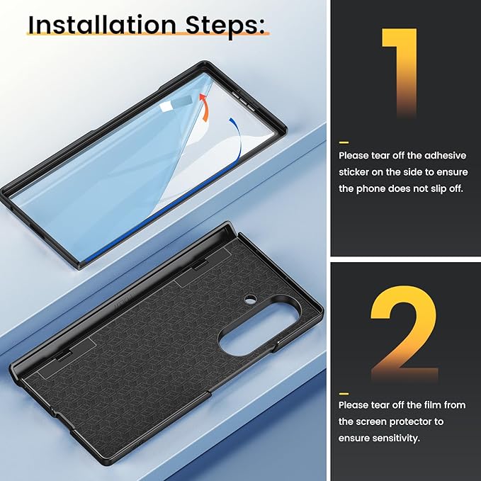 VEGO for Galaxy-Z-Fold-7-Case: Samsung Z Fold 7 Case with Slide Camera Cover & Screen Protector Built-in 360° Kickstand Full-Body Drop Protection Rugged Case for Samsung Galaxy Fold7 5G 2025 -Black