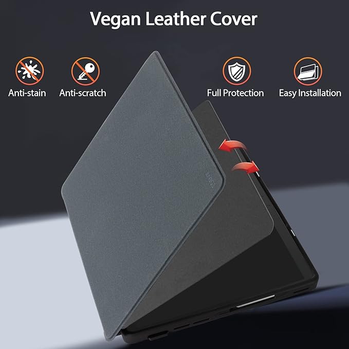 CoBak Case for Surface Pro 2024 Copliot PC 11th Edition - for Microsoft 13 Inch Tablet, Fits Keyboard and Kickstand with Multiple Angle (Black, Pro 11/10/9/8/X)