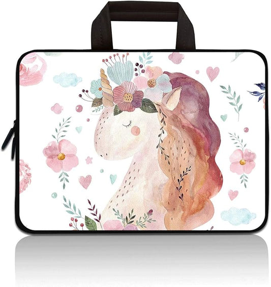 11" 11.6" 12" 12.1" 12.5" inch Laptop Carrying Bag Chromebook Case Notebook Ultrabook Bag Tablet Cover Neoprene Sleeve Fit Apple MacBook Air Samsung Google Acer HP DELL Lenovo Asus(Nice Unicorn)