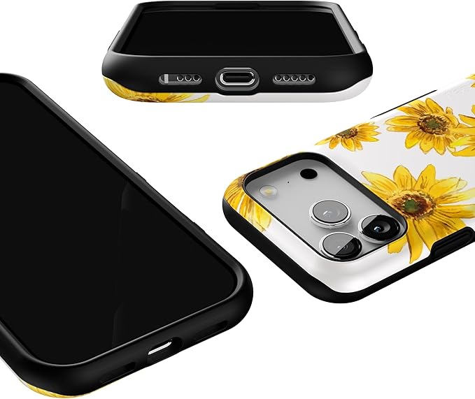 Casely iPhone 17 Pro Case | Golden Garden | Yellow Sunflower | Bold Protective Design | Compatible with MagSafe