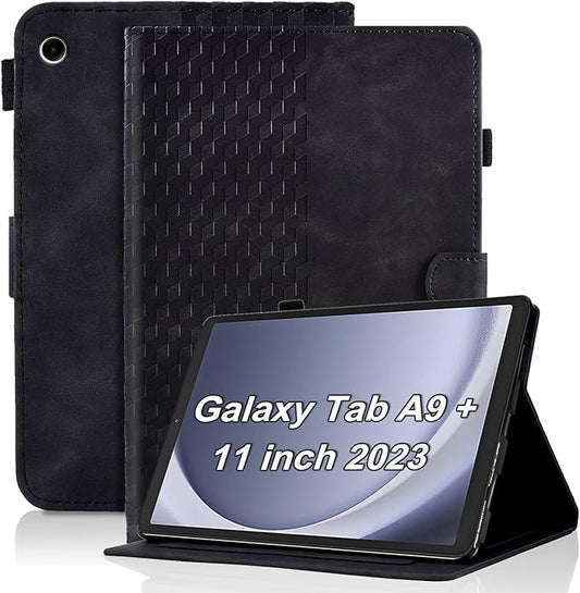 Case for Samsung Galaxy Tab A9 Plus 11 Inch Cover 2023 Magnetic PU Leather Folio Adjustable Stand Shell Foldable Card Holder Multi-Angle Galaxy Tab A9 Plus,Black
