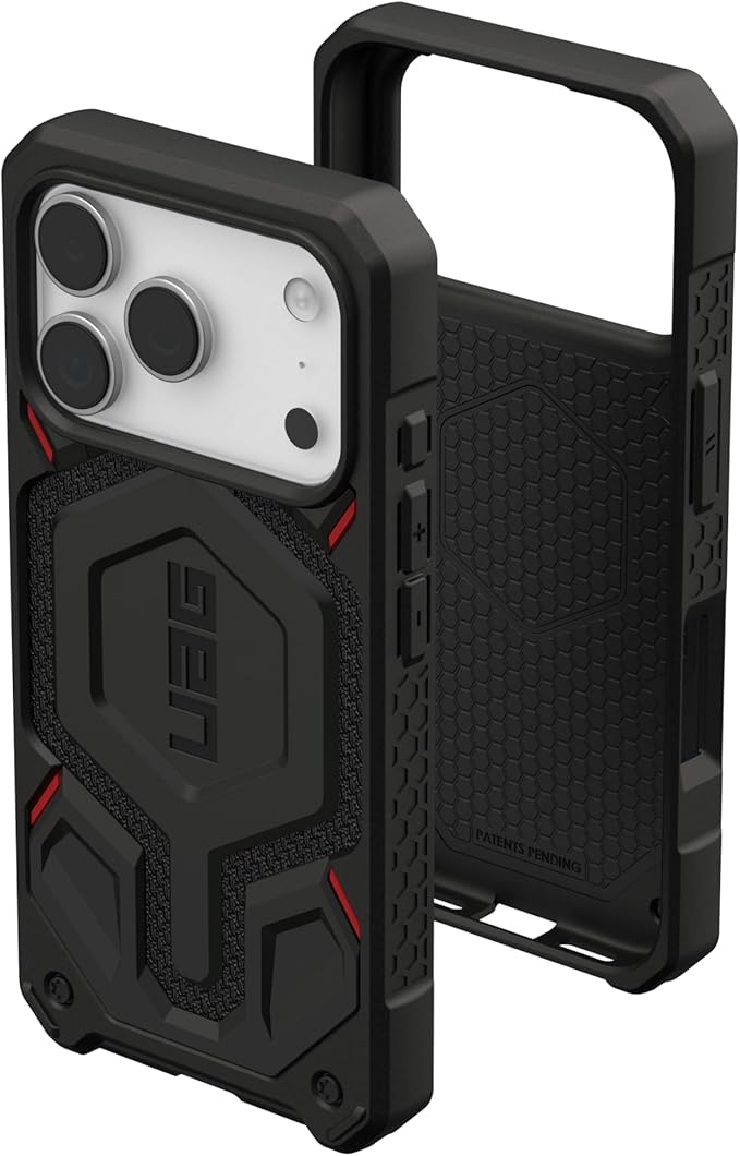 URBAN ARMOR GEAR UAG Designed for iPhone 17 Pro Case Monarch Pro - Compatible with MagSafe Military Grade Protective Cover, Kevlar Black