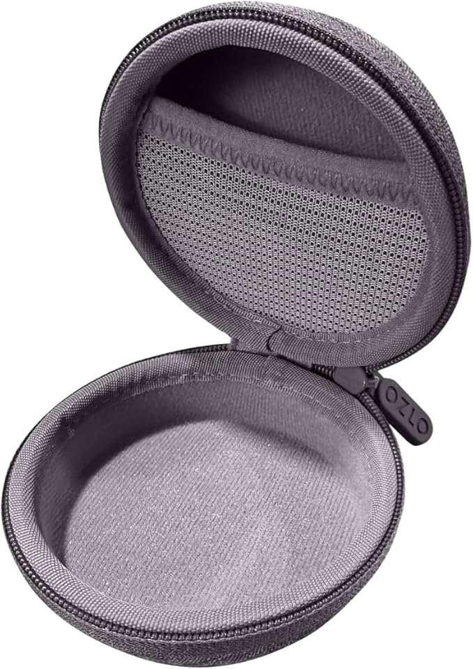 Ozlo Sleepbuds® Travel Case | Hard Case for Sleep Headphones | Woven Fabric with Zipper Closure | Mesh Pocket for Storing Charging Cable | Gray
