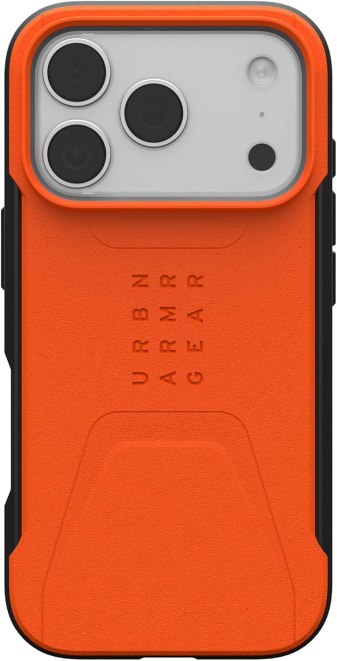 URBAN ARMOR GEAR UAG Designed for iPhone 17 Pro Case Civilian - Compatible with MagSafe Military Grade Protective Cover, Orange