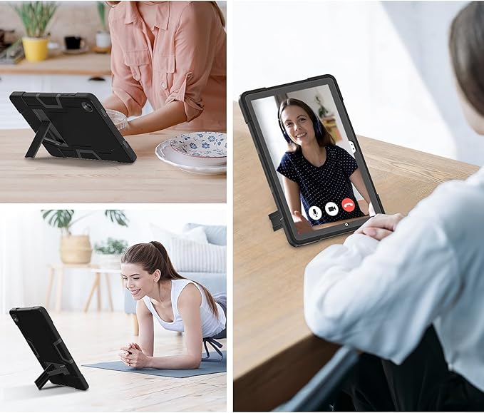 Case for Samsung Galaxy Tab A9 Plus 11 inch (2023), High Impact Protective Heavy Duty Shockproof Kickstand Cover for Galaxy Tab A9+ Plus 11" Model (SM-X210/X215/X216), Black