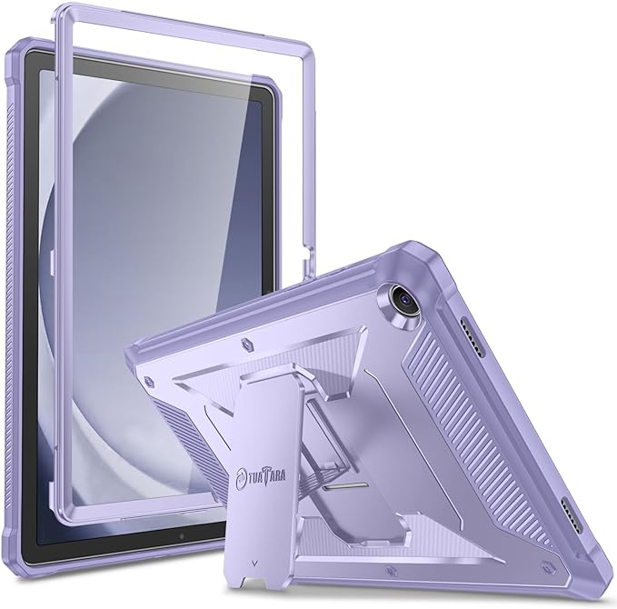 Fintie Shockproof Case for Samsung Galaxy Tab A9 Plus/A9+ 5G 11 Inch 2023 Model (SM-X210/X216/X218), Tuatara Rugged Unibody Hybrid Bumper Kickstand Cover Built-in Screen Protector, Lilac Purple