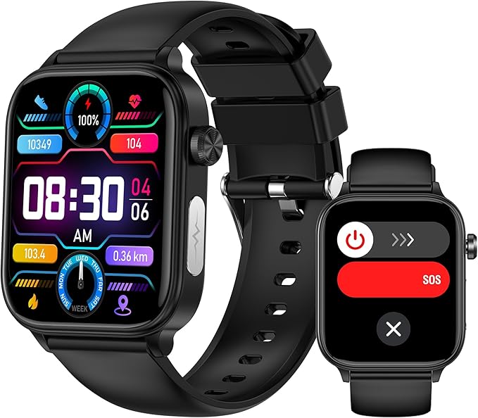 Smart Watch for Women Men (Answer/Dial) 1.96" IPS Smartwatch, 24/7 Heart Rate/Blood Oxygen/Blood Pressure/Sleep Monitor, Blood and Body Composition,100+ Sports Modes Fitness Tracker