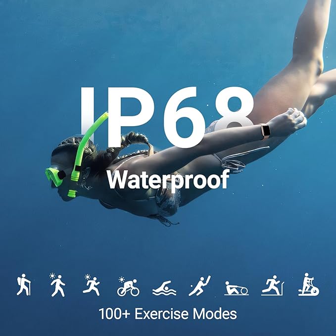 Fitpolo Smart Watch for Women, Stainless Steel Bezel Fitness Tracker (Make/Answer Calls), IP68 Waterproof, Heart Rate SpO2 Monitor, Sleep & Activity Tracking Smartwatch for Android Phones iPhone