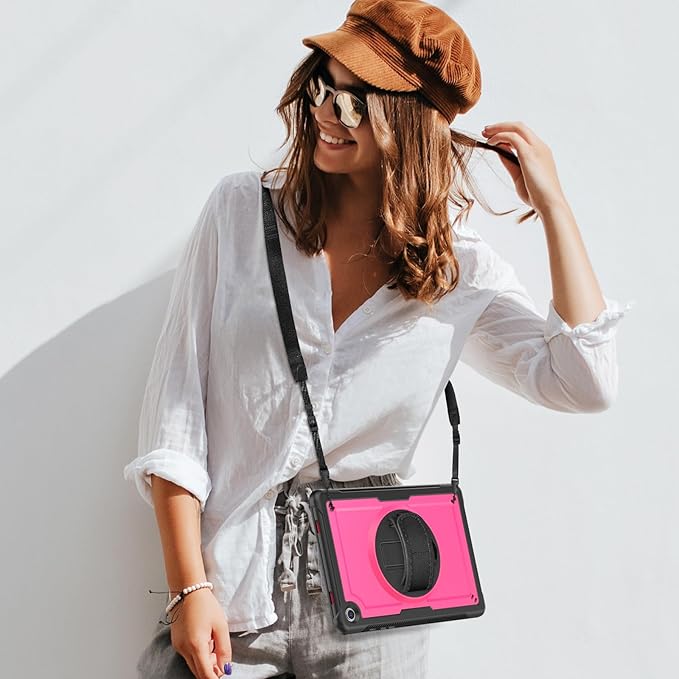 ZenRich Case for Samsung Galaxy Tab A9 Plus / A9+ 5G 11" 2023 (SM-X210/X216/X218),Heavy Duty Shockproof Protective Case with 360 Rotating Kickstand Hand & Shoulder Belt for Galaxy Tab A9 Plus 11 inch