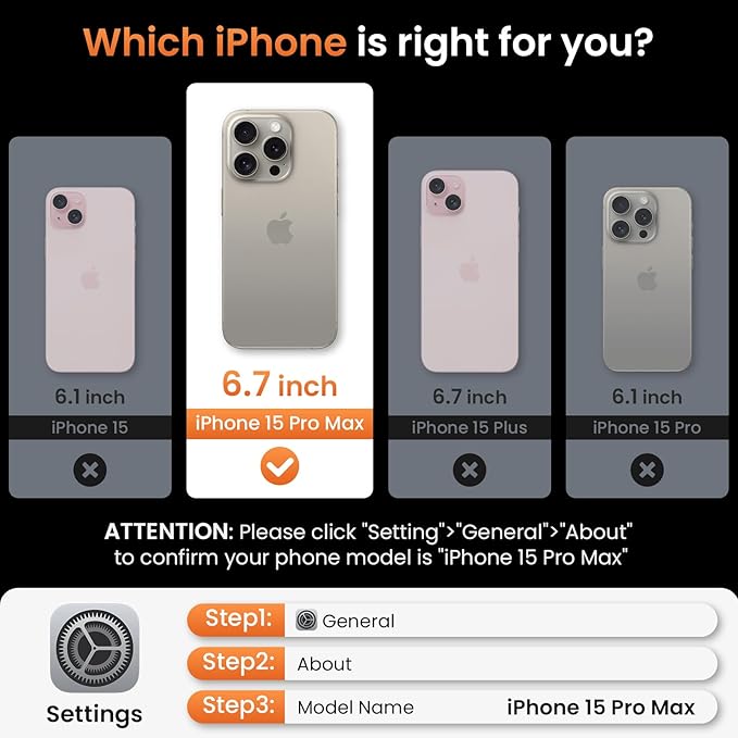 Diaclara Slim Magnetic Series Designed for iPhone 15 Pro Max Case 6.7'',[1500D Aramid Fiber] [Built in Magnet Ring], Protective Shockproof Bumper for iPhone 15 ProMax, Black