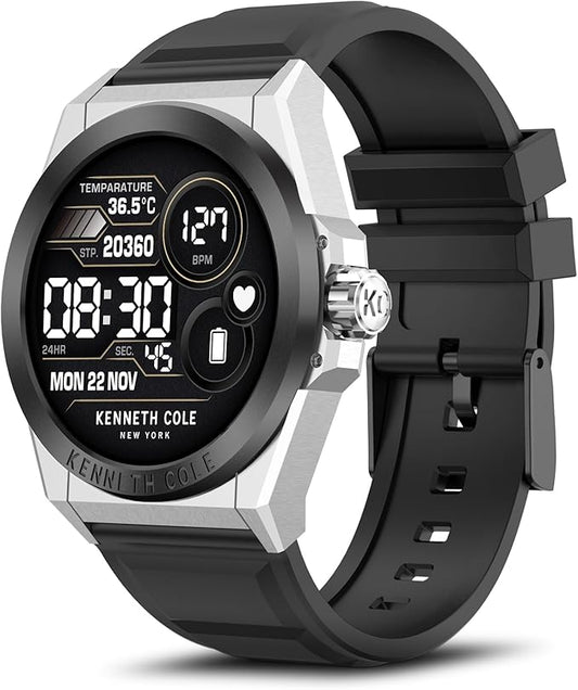 BRIBEJAT Smart Watch for Men, HD 1.32'' Stainless Steel Case Smartwatch, Waterproof Fitness Tracker Pedometer SpO2/Heart Rate/Sleep Monitor, Activity Tracker Compatible with iOS Android Phone