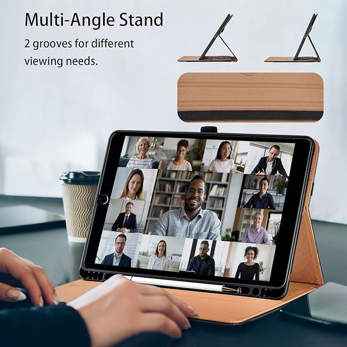 Case for Samsung Galaxy Tab S10+ Plus 2024 / S9 FE+ Plus/ S9+ Plus 12.4 Inch 2023 Magnetic Multi-Angle Leather Folio Stand Shell Folio with Card Holder Galaxy Tab S9+/S9 FE+,Grey