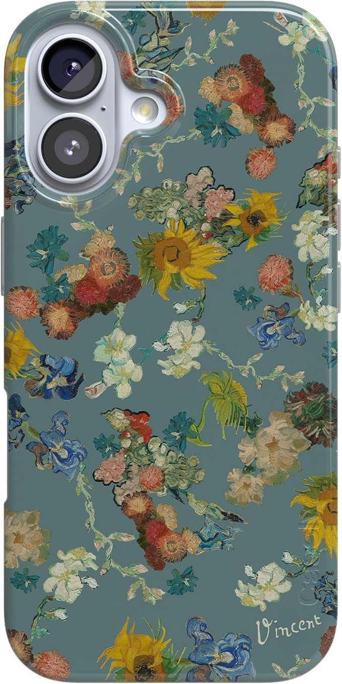 Casely iPhone 17 Case | Vincent's Flowers | Van Gogh Museum | Compatible with MagSafe | Classic Ultra Slim Design