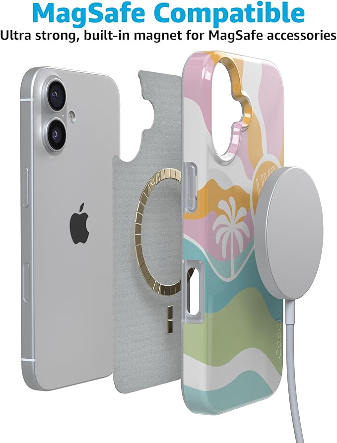 Casely iPhone 17 Case | Tropical Dreams | Pura Vida | Compatible with MagSafe | Classic Ultra Slim Design