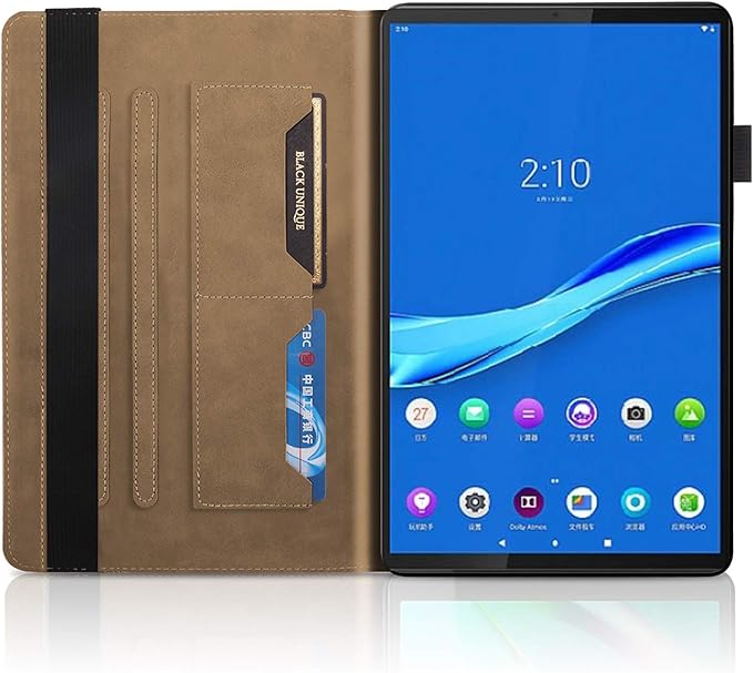 Case for Lenovo Tab M10 FHD Plus 10.3 inch 2020 Model PU Leather Folio Stand Cover Shell with Pencil Holder and Card Slot for Lenovo Tab M10 Plus (2nd Gen) TB-X606F / TB-X606X Tablet - Brown