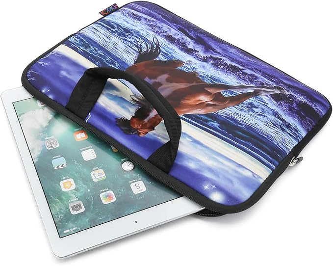 iColor 11 11.6 12 12.1 12.5 inch Laptop Carrying Bag Chromebook Case Notebook Ultrabook Bag Tablet Travel Cover Neoprene Sleeve for Apple MacBook Air Samsung Google Acer HP DELL Lenovo Asus Horse