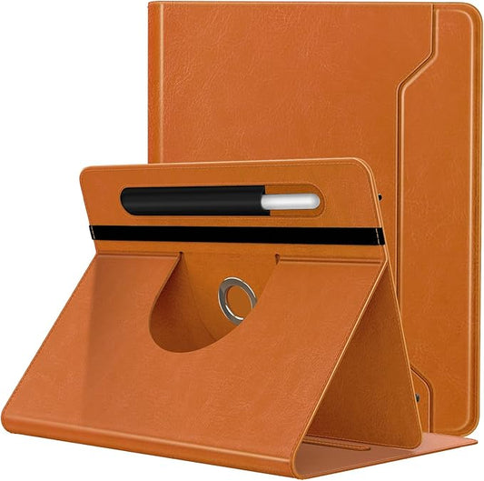 TiMOVO Universal Case for 9-11 Inch Tablet, 360 Degree Rotating Stand Protective Cover with Pen Pocket for 9 10 10.1 Inch Android Touchscreen Tablet, Light Brown