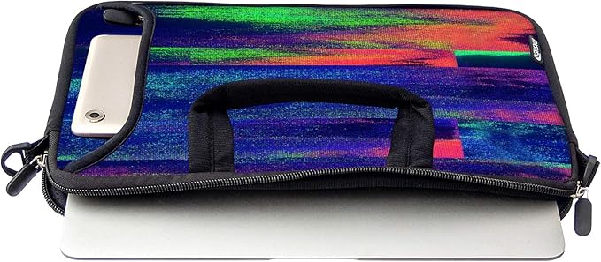 RICHEN 14 15 15.4 15.6 inch Laptop Shoulder Bag Messenger Bag Notebook Handle Sleeve Neoprene Carrying Case with Accessories Pocket (14-15.6 inch, No Signal)