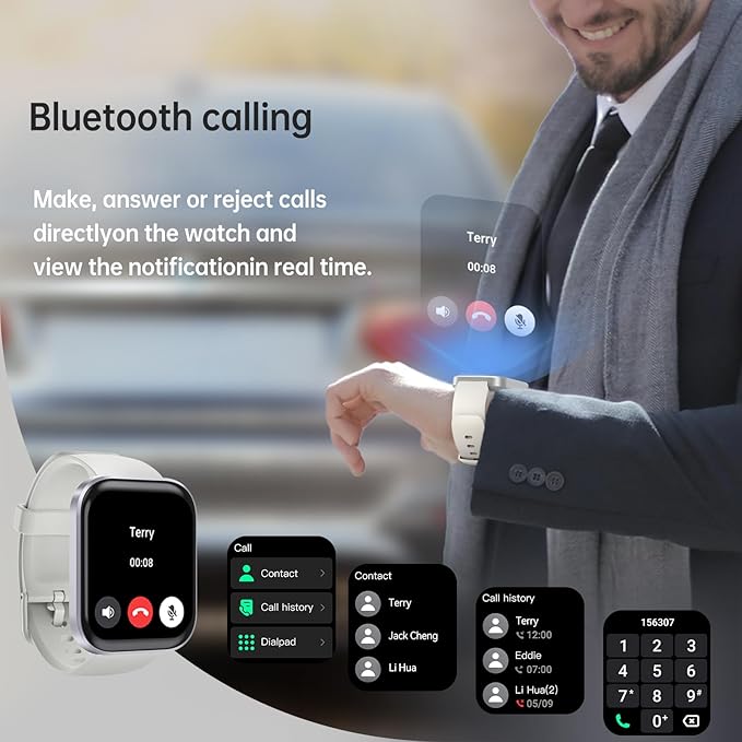 OUKITEL 2025 Smart Watch(Answer/Make Call), 1.91" HD Smartwatches for Women Men, Fitness Tracker with Heart Rate Sleep Monitor, IP68 Waterproof, 140+Sport Mode Fitness Watch for Android iOS