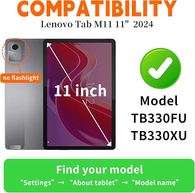 for Lenovo Tab M11 Case with Rotating Handle Stand, New Kids Heavy Duty Shockproof Cover for Lenovo Tab M11/Tab K11 LTE 11" 2024, Green