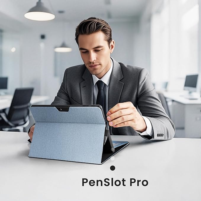 Omnpak Microsoft Surface Pro 11/10/9 Case, Lightweight Protective, Multiple Angle, Stylus Holder, Designed for Surface 11th Edition AI 2024/Pro 9 5G 13" 2022, Compatible with Type Cover Keyboard