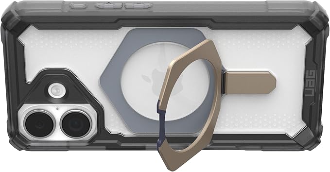 URBAN ARMOR GEAR UAG Designed for iPhone 17 Case with Kickstand Plasma XTE - Compatible with MagSafe Transparent Military Grade Protective Cover, Ash/Titanium