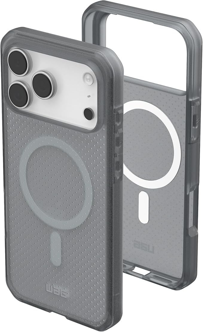 URBAN ARMOR GEAR UAG Designed for iPhone 17 Pro Max Case Dot - Compatible with MagSafe Translucent Military Grade Protective Cover, Ash