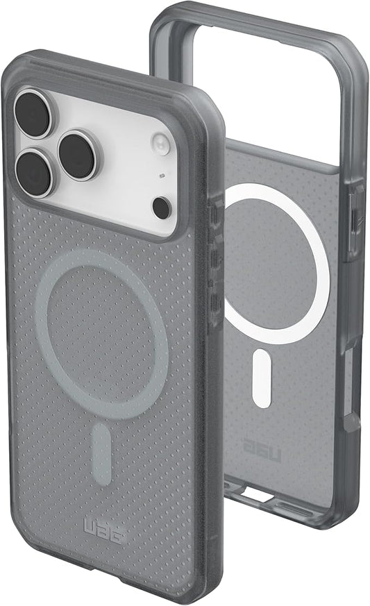 URBAN ARMOR GEAR UAG Designed for iPhone 17 Pro Max Case Dot - Compatible with MagSafe Translucent Military Grade Protective Cover, Ash