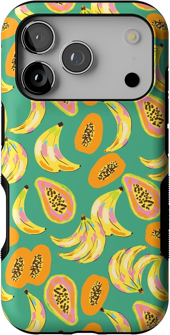 Casely iPhone 17 Pro Case | Papaya Palms | Dippin' Daisy's Tropical Vacation | Bold Protective Design | Compatible with MagSafe