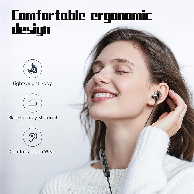 USB C Headphone for Samsung S25 S24 S23 Ultra FE S22 A55 A54 Wired Earbuds Magnetic in-Ear Type C Earphone with Mic Volume Control Stereo Noise Canceling Earbuds for iPhone 17 16 15 Pro Max Pixel 9 8a