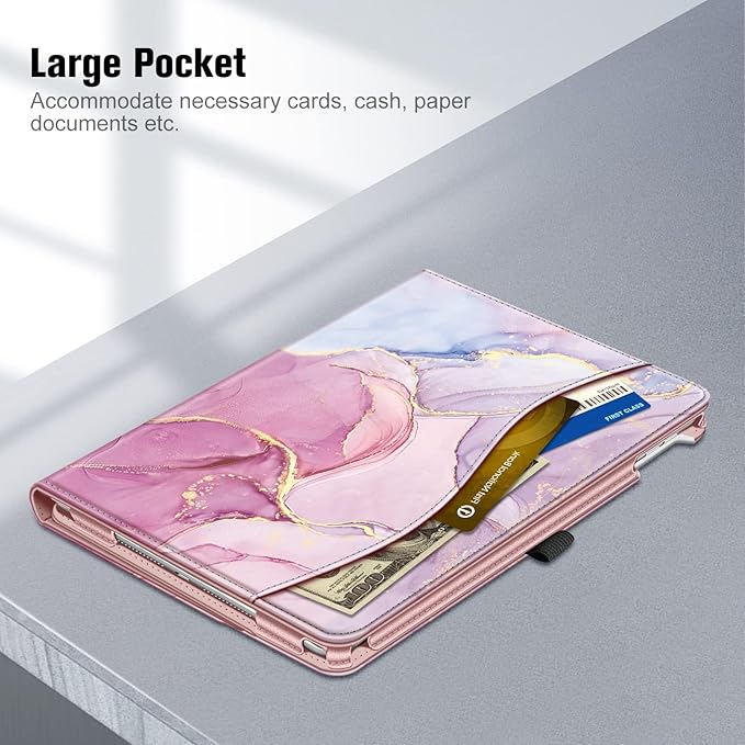 Fintie Case for iPad 9th / 8th / 7th Generation (2021/2020/2019) 10.2 Inch - [Corner Protection] Multi-Angle Viewing Stand Cover with Pocket & Pencil Holder, Auto Sleep Wake, Dreamy Marble