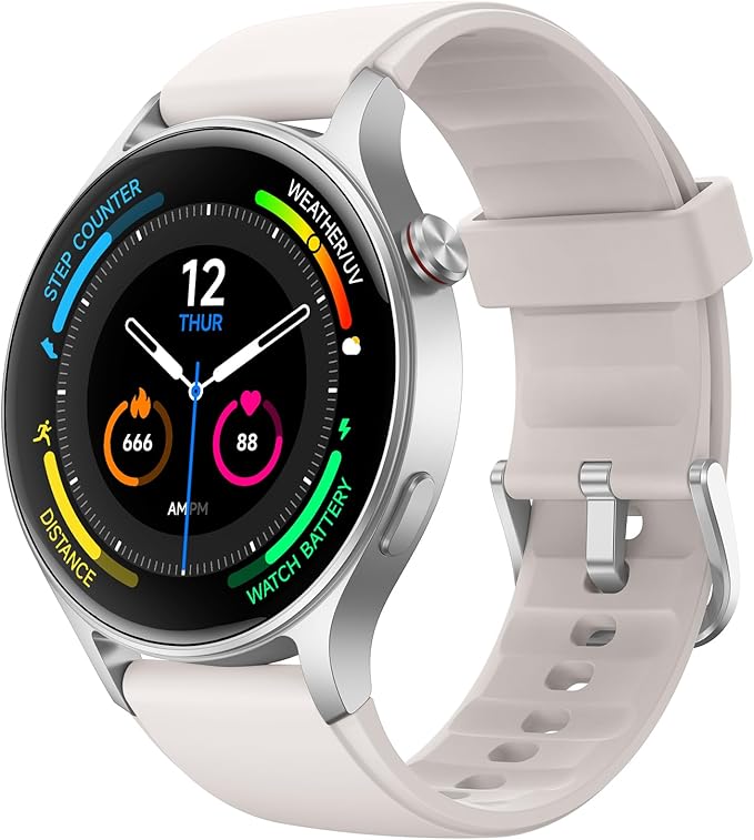 Fitpolo Smart Watch for Men Women,1.3" AMOLED Touchscreen Fitness Tracker, Make/Answer Calls, Heart Rate SpO2 Monitor, IP68 Waterproof, Sleep & Activity Tracking Smartwatch for Android Phones iPhone