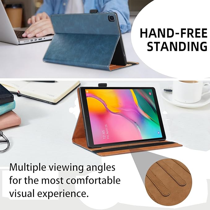 Case for Samsung Galaxy Tab A 10.1 2019 (SM-T510/T515) Bussiness Premium Slim PU Leather Stand Folding Folio Cover for Galaxy Tab A 10.1 Inch Tablet SM-T510/T515 2019 Modle Shell Cover