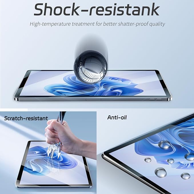 ZenRich [2Pack Anti Blue Light Tempered Glass Screen Protector for Surface Pro 11 /Pro 10 /Pro 9 /Surface Pro 8 /Surface Pro X with Anti-Glare/ 9H Hardness/Bubble Free/Case Friendly, Pen Compatible