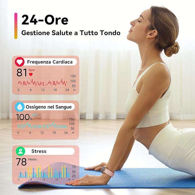 Smart Watch for Women Men(Answer/Dial Calls) 1.83" HD AI Voice Smartwatch with Fitness/Step Tracker/Heart Rate/Sleep/Stress Monitor, 120+ Sports Modes IP68 Waterproof for IOS/Android, Gold/3 Bands