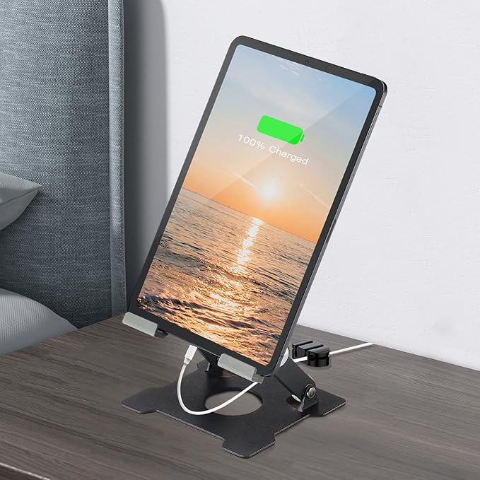 KABCON Tablet Stand,Tablet Holder for iPad,Adjustable Portable Multi Angle Desktop Stand Compatible with iPad Pro 9.7 10.5 12.9 Air Mini 1-4,Galaxy Tabs,Surface Pro Tablets,Kindle,E-Reader,Nexus