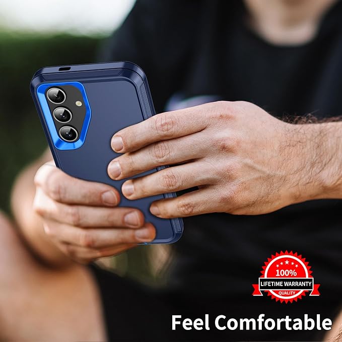 for Galaxy S25 FE 5g Case,Shockproof Dropproof Dustproof 3-Layer Full Body Protection Rugged Heavy Duty High Impact Hard Cover Case for Galaxy S25 fe,Dark Blue