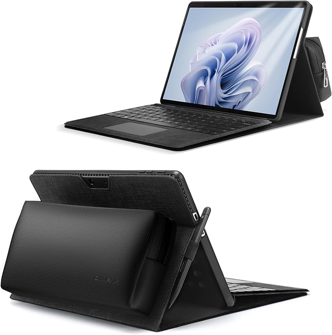 Omnpak Microsoft Surface Pro 11/10/9 Case, Lightweight Protective, Multiple Angle, Stylus Holder, Designed for Surface 11th Edition AI 2024/Pro 9 5G 13" 2022, Compatible with Type Cover Keyboard