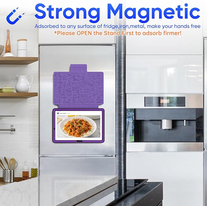 SEYMAC stock Case for Samsung Galaxy Tab A9+ Plus 11'', Auto Sleep/Wake Case with Magnetic Multi-Angles Stand, Card Slot for Galaxy Tab A9+/ A9 Plus 11'' SM-X210/X216/X218, (Purple)