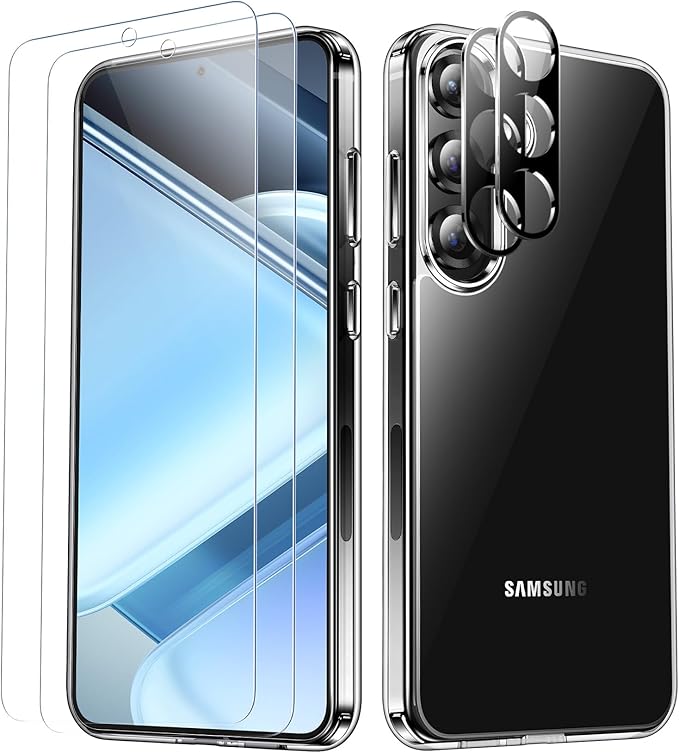 Red2Fire for Samsung Galaxy S25 Plus Case Clear, [Non-Yellowing] [Slim Thin] [Military Grade Drop Protection] Lightweight Shockproof Protection Phone Case for S25 Plus Case,Clear