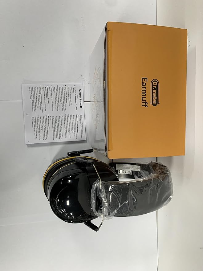 Dr.meter Noise Cancelling Headphones for Adults Kids, 31dB SNR Ear Protection Earmuffs for Gun Range, Kids Autism Sensory Adjustable Noise Reduction Safety Ear Muffs for Lawn Mowing, Woodwork