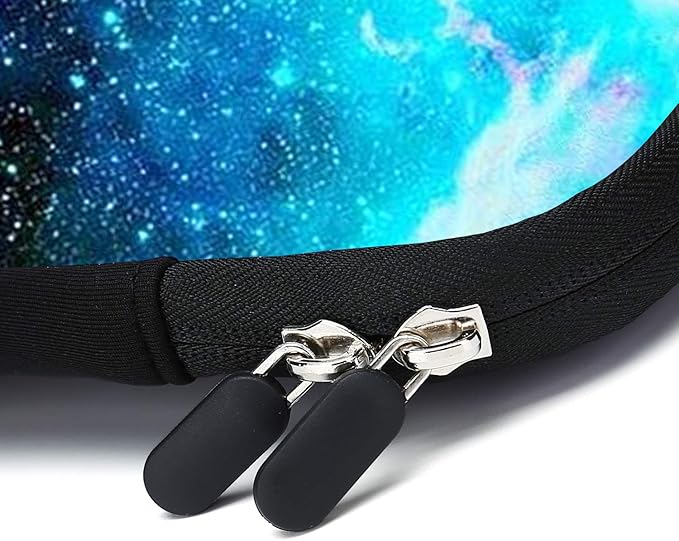 Blue Galaxy Neoprene Laptop Case - 11.6" & 12.2" Fits MacBook Air, Samsung, Acer, HP Ultrabook & Chromebook - Two Pockets, Handle & Tablet Sleeve