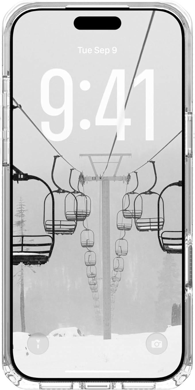 URBAN ARMOR GEAR UAG Designed for iPhone 17 Pro Max Case Plyo - Compatible with MagSafe Transparent Military Grade Protective Cover, Ice/Silver