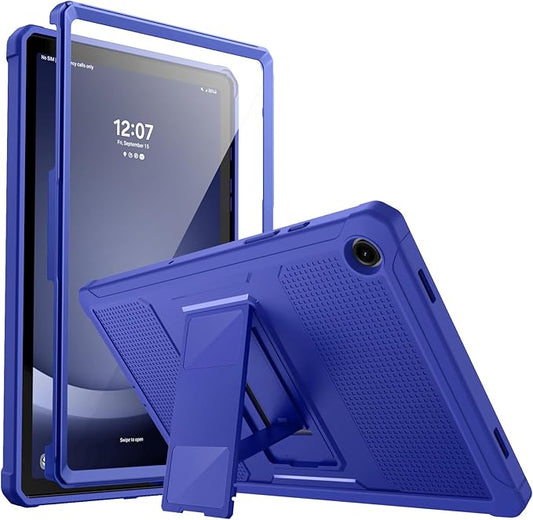 MoKo Case Fit Galaxy Tab A9 Plus 11-Inch 2023 (SM-X210/X216/X218), Shockproof Full Body Rugged Stand Back Cover Built-in Screen Protector Fit Galaxy Tab A9+ 11" 2023, Sapphire Blue