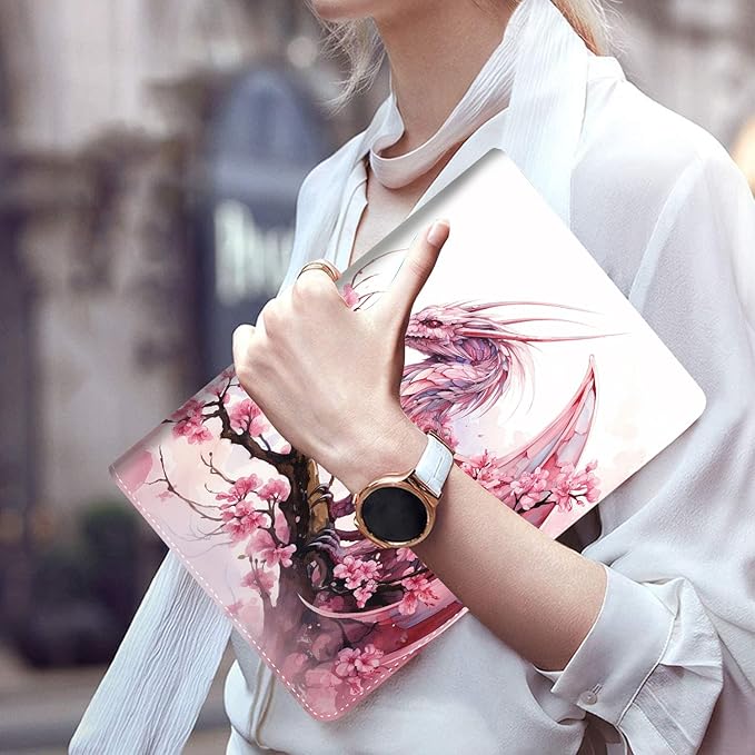 Case for Galaxy Tab A9 Plus ， Auto Sleep/Wake Multi-Angle Viewing Slim Folio Stand Cover for Samsung Galaxy Tab A9+/A9 Plus 11 Inch 2023 (SM-X210/X216/X218), Pink Dragon