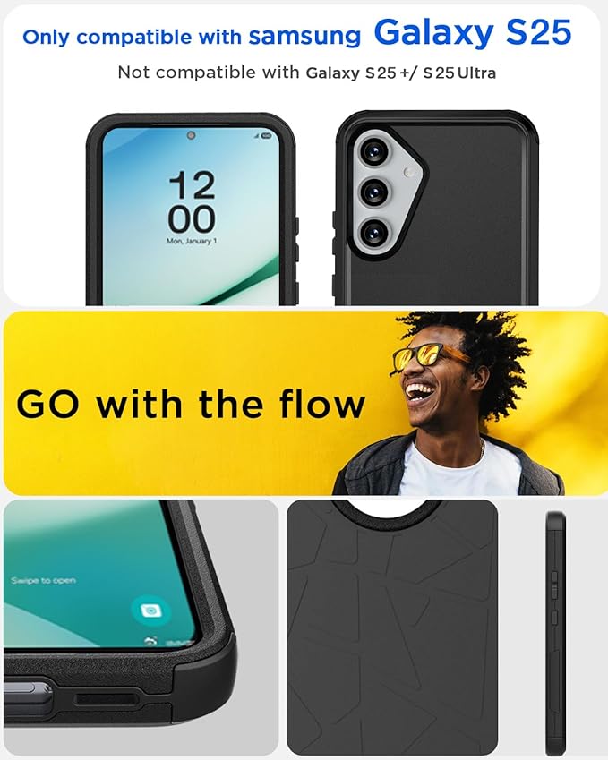 AICase for Samsung Galaxy S25 Case,3-Layer Heavy Duty Pocket-Friendly Rugged Durable Military Grade Protection Shockproof/Drop Proof/Dust Proof Protective Cover for Samsung Galaxy S25 2025_1