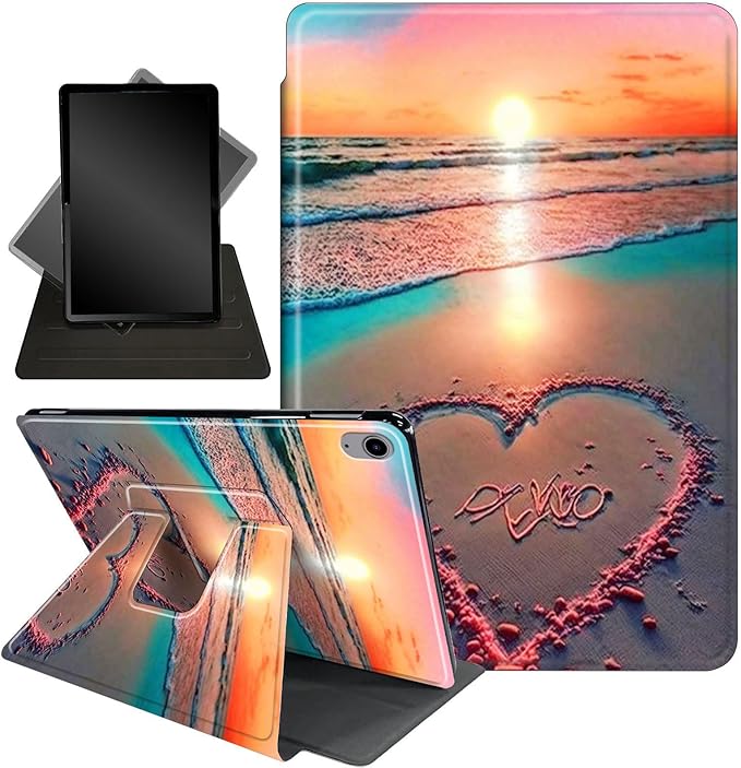 Case for Lenovo Tab P11 Plus Case 2021 (TB-J616F / J616X), 360 Degree Rotating Folding Stand,with Auto Sleep/Wake Case for Lenovo Tab P11 11” 2020 (TB-J606F TB-J606X),Gold Orange Sand Sunset